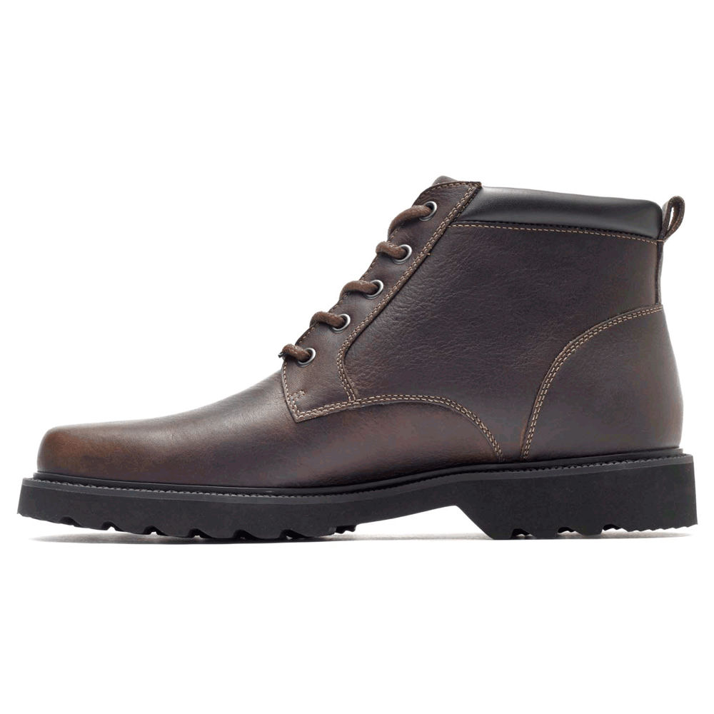 Rockport Mens Boots Dark Brown - Northfield Waterproof Plain Toe - UK 045-MPTXSQ